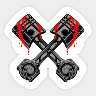 bloody piston Sticker